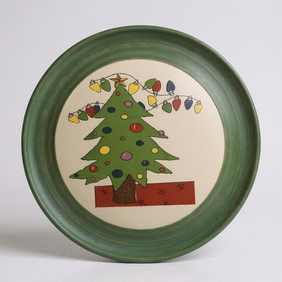 Christmas Swirl Holiday Plate - Festive Serving Plate - Holiday Decor - Picture 1 of 9